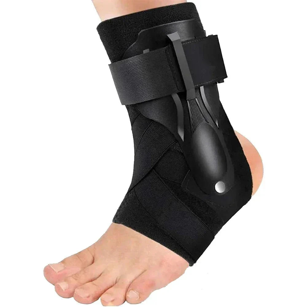 Close-up of double stabilizers on a unisex ergonomic ankle support, ensuring strong joint stability.
