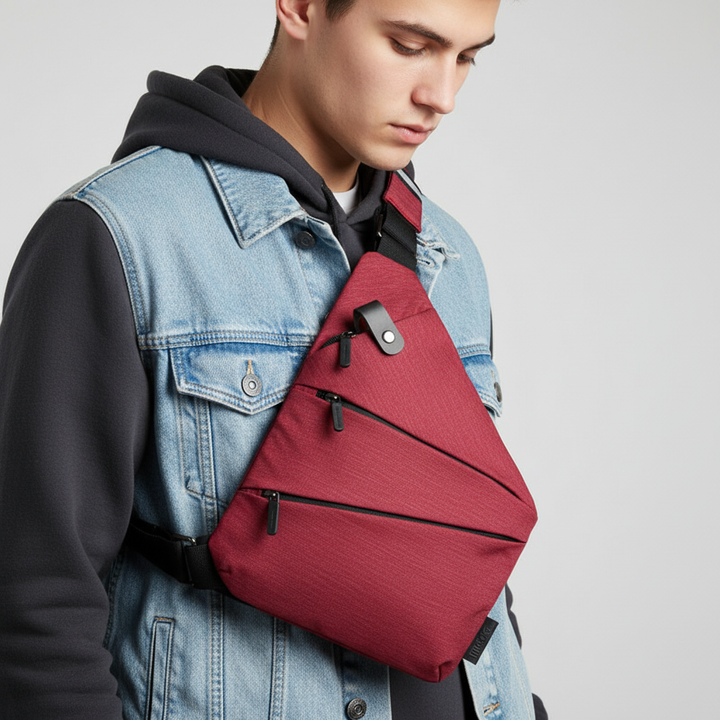 Unisex ergonomic anti-theft shoulder bag, perfect for secure daily carry essentials.