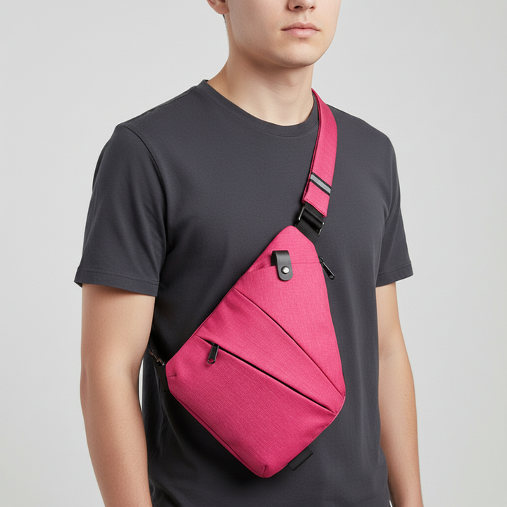 Unisex ergonomic messenger bag, anti-theft design for secure daily commute and valuables.