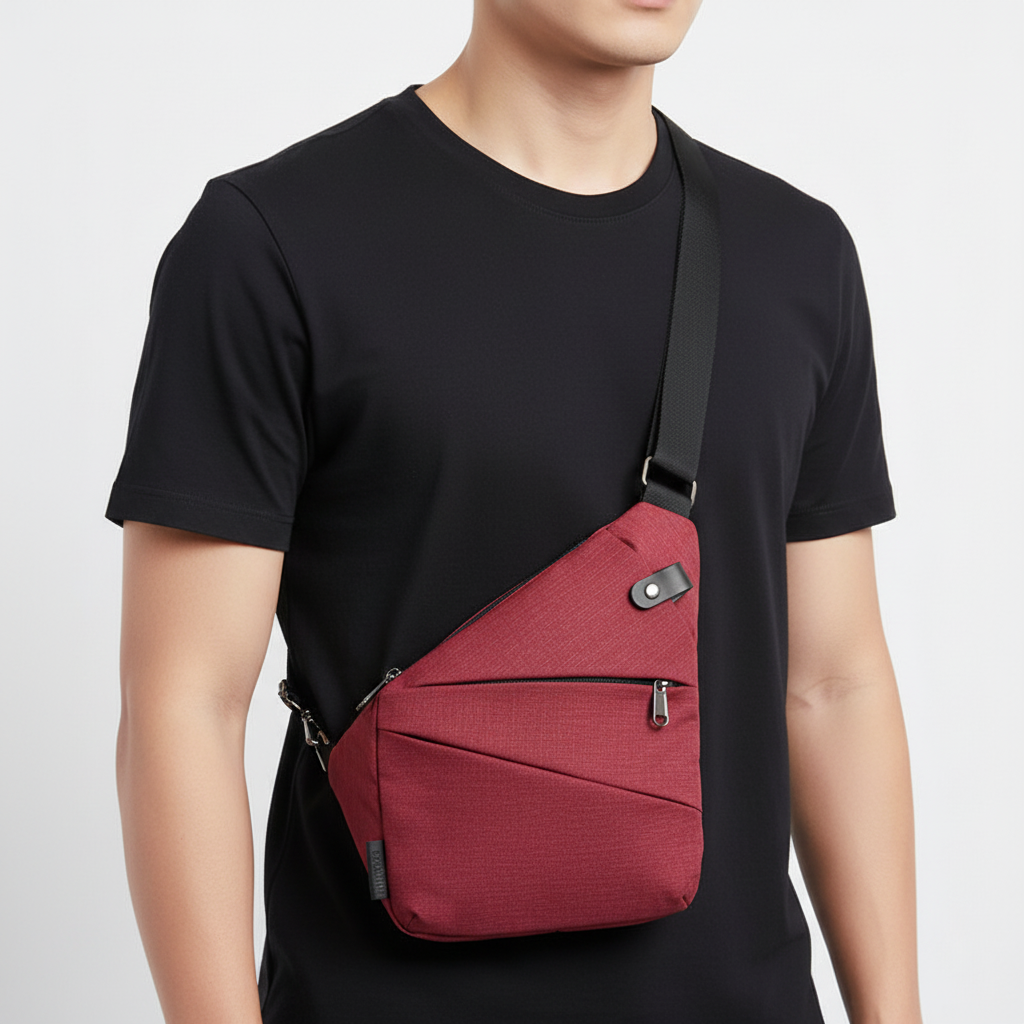 Travel-ready anti-theft shoulder bag, ergonomic and lightweight for secure journeys and comfort.