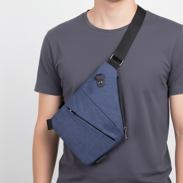 Advanced anti-theft sling bag, ergonomic and secure for modern urban travel and daily use.