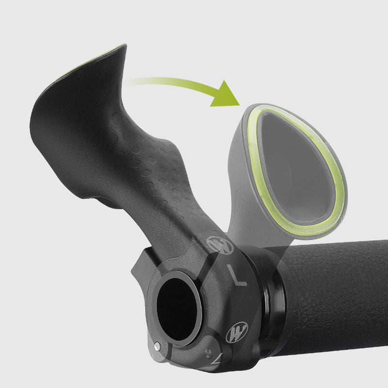 Road bike ergonomic handlebar grips, anti-slip for comfortable long-distance cycling & improved control.