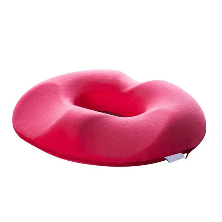 Unisex comfort donut cushion reduces pressure & supports healthy posture for anyone seeking coccyx relief.