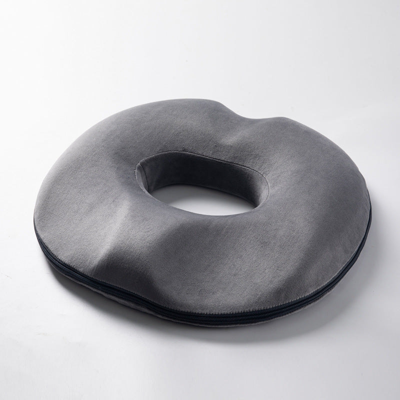 Healthy posture support with this memory foam donut seat cushion, designed for pressure relief & comfort.