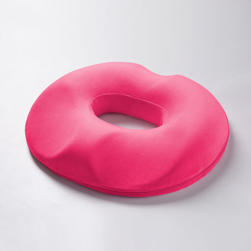 New unisex donut seat cushion provides ergonomic tailbone relief & posture correction for any chair.