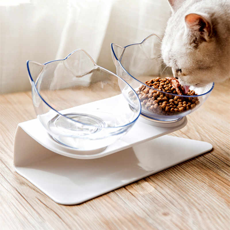 Unisex ergonomic elevated pet feeding station with two stainless steel bowls, natural wood finish
