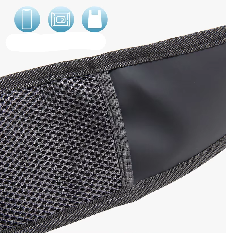 Adjustable strap detail on a comfortable and breathable pet sling carrier for small pets