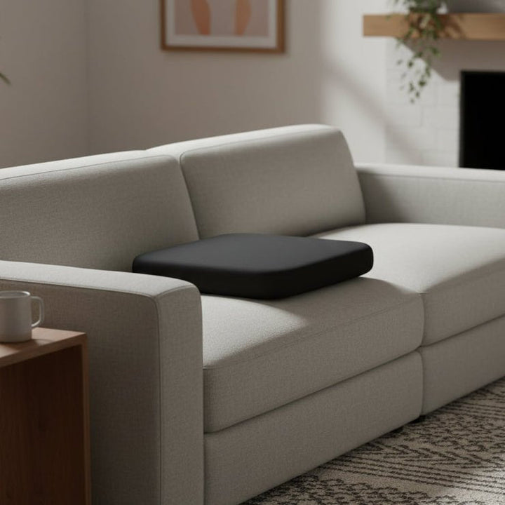 Ergonomic seat cushion for tailbone & back pain relief, promoting healthy posture support.
