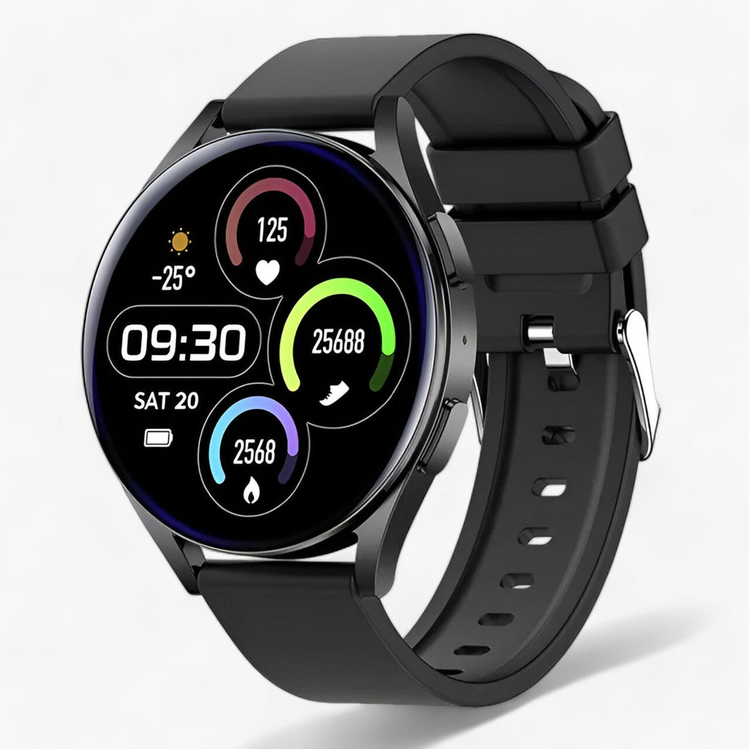 Unisex Evelyne smartwatch for health monitoring, fitness tracking, and convenient Bluetooth calls.