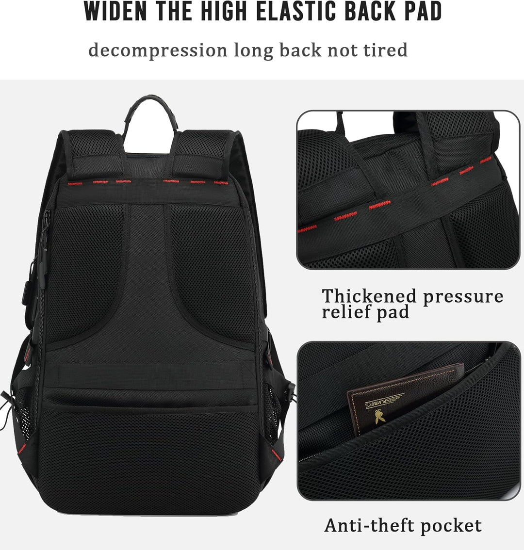 Side view of the expandable travel backpack, highlighting the dedicated shoe compartment & water-resistant material.