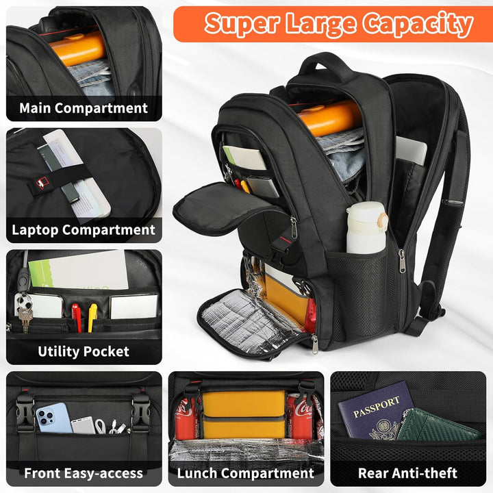 Commuter backpack with USB charging port & dedicated laptop sleeve. Ideal for school, work & daily use.