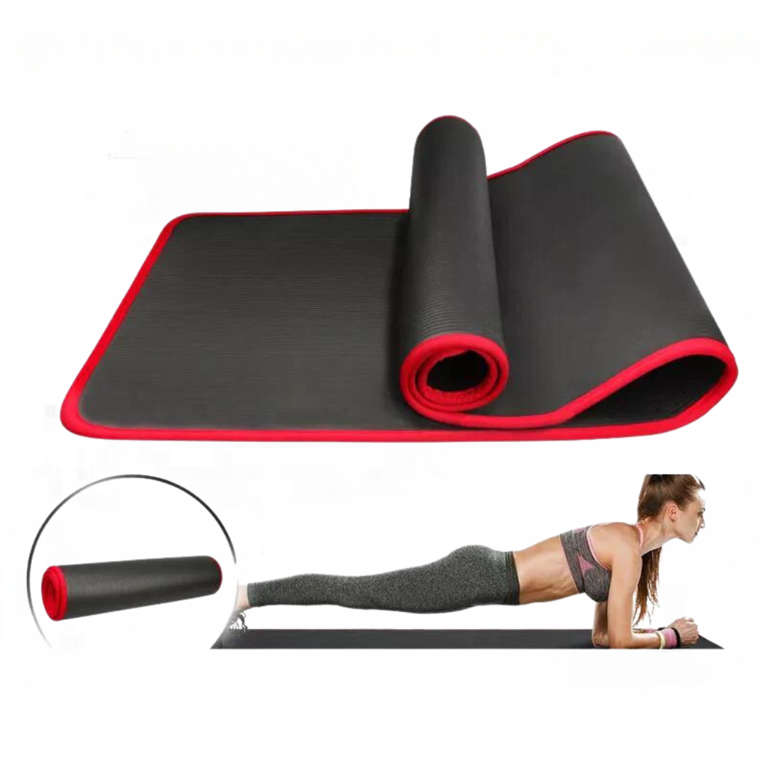 Unisex extra thick yoga mat for ultimate comfort during yoga, pilates & fitness exercises.