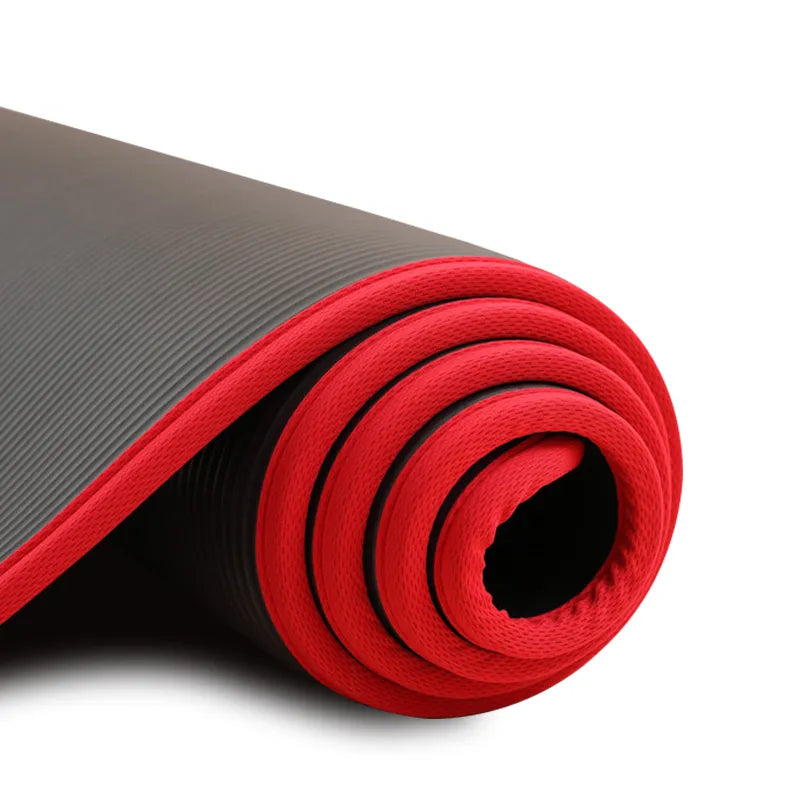 Durable unisex yoga mat for home gym. Extra thick & non-slip for safe, comfortable stretching.