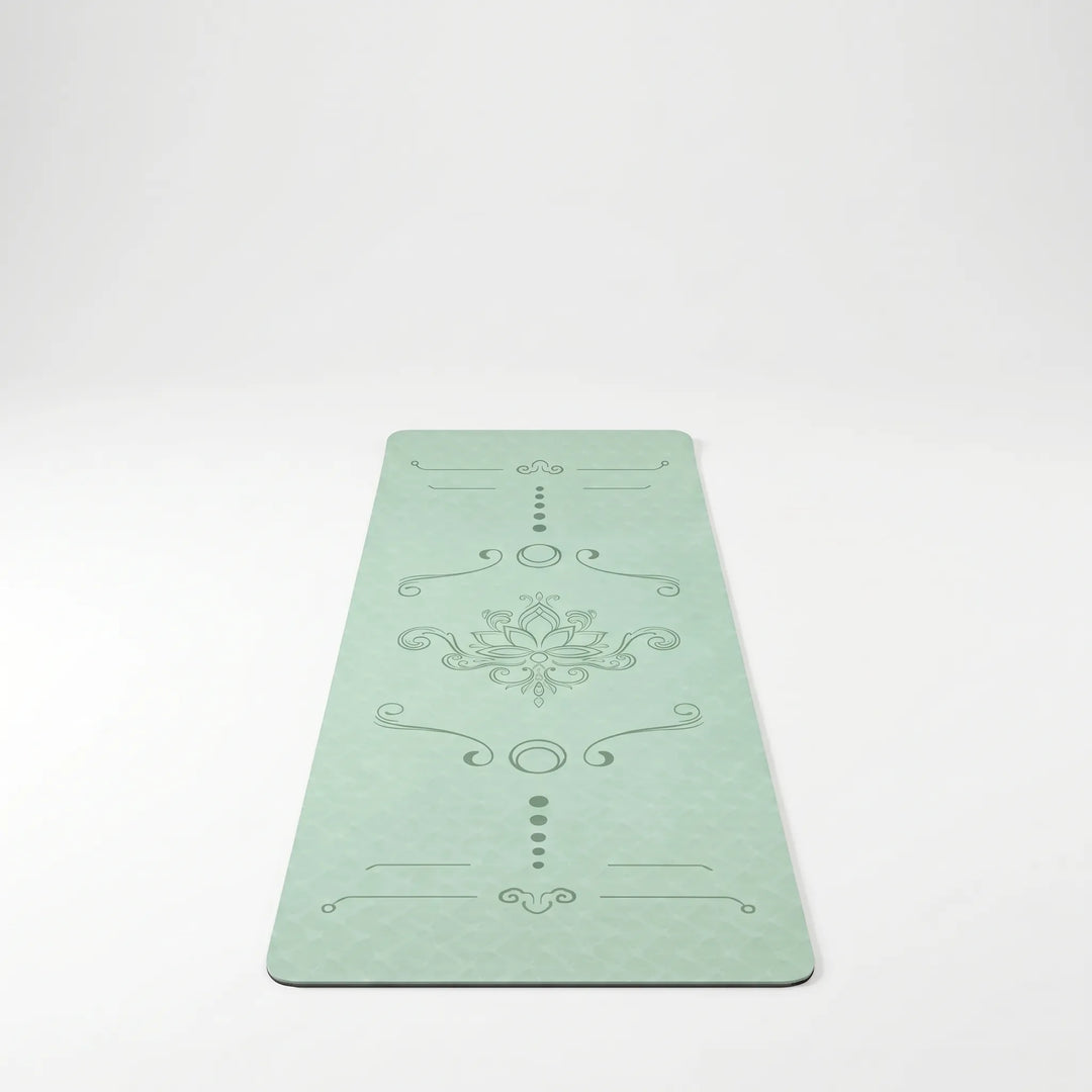 Extra wide yoga & pilates mat for home workouts. Thick, non-slip, cushioned TPE material.
