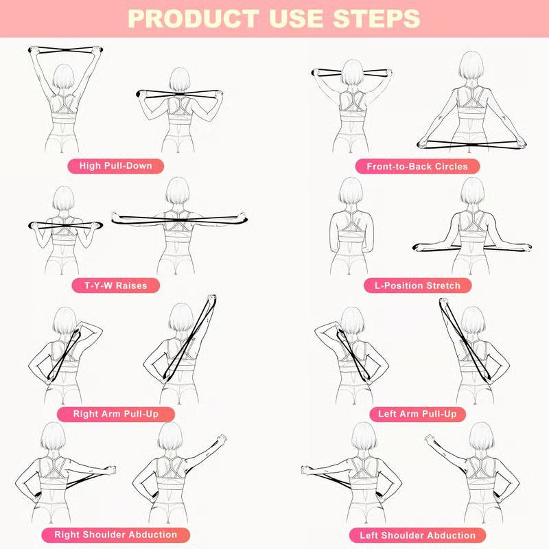 Durable silicone Figure 8 resistance band for effective fitness exercises, flexibility & body shaping.