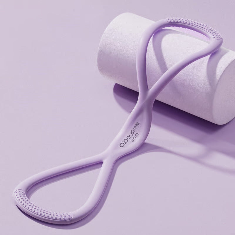Figure 8 resistance band for home gym exercises, improving flexibility, strength & body shaping.