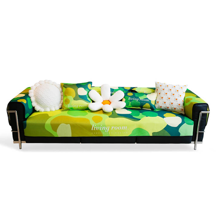 Elegant floral sofa cover, non-slip and anti-scratch pet protector for furniture