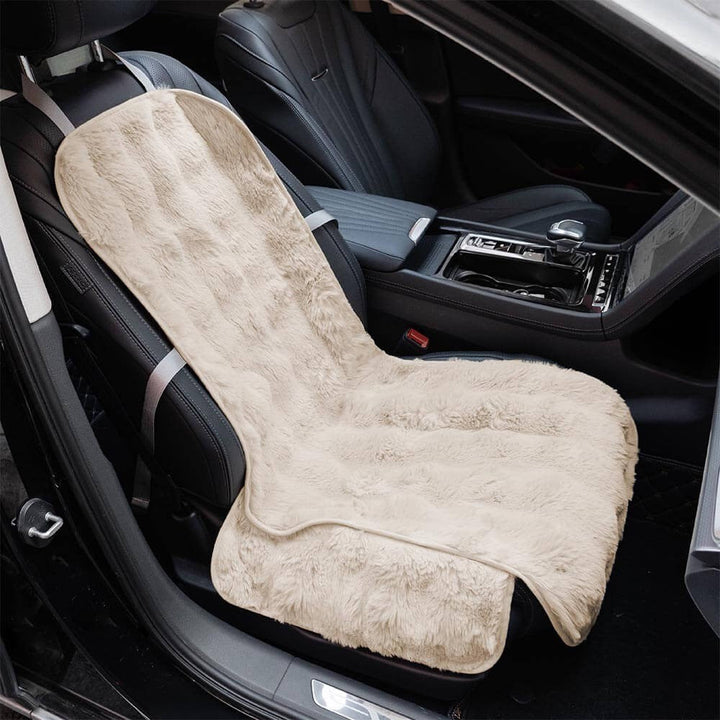 Unisex fluffy calming pet blanket for car seat protection, soft faux fur, machine washable