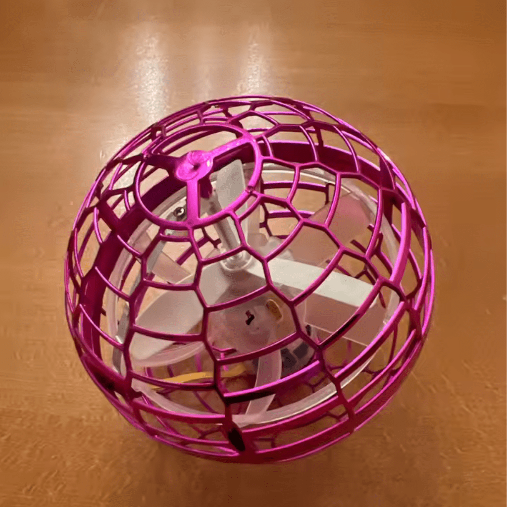 Gift-ready flying gyroscope with 360° movement & vibrant dynamic LED lights. Hand-controlled fun.