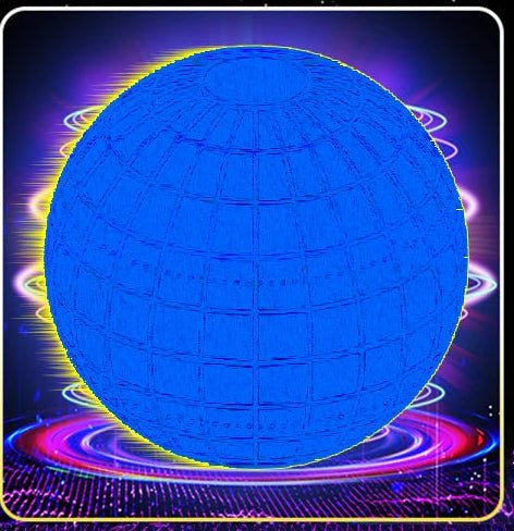 Rechargeable flying gyroscope with dazzling purple, red, blue LED lights. Indoor/outdoor hand-controlled toy.