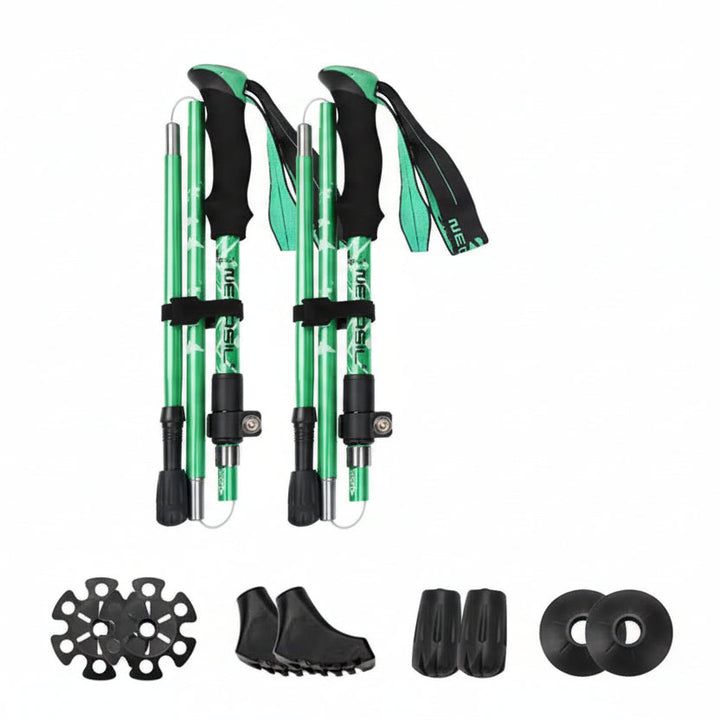 Travel-friendly foldable hiking poles, making outdoor adventures more accessible.