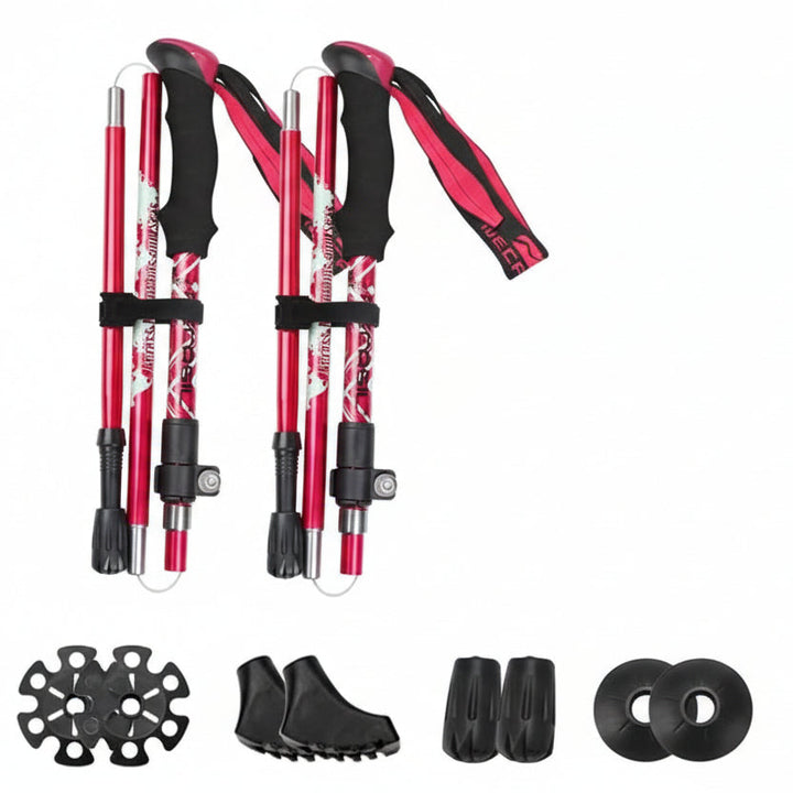 Get stability with these unisex foldable trekking poles, perfect for any outdoor trail.