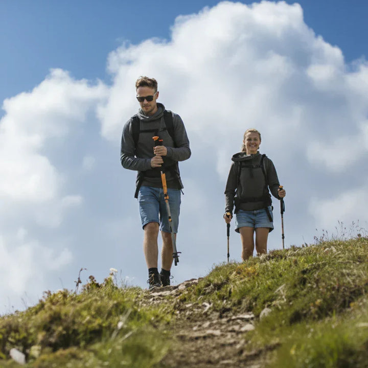 Adventure-ready unisex trekking poles, perfect for camping and wilderness exploration.
