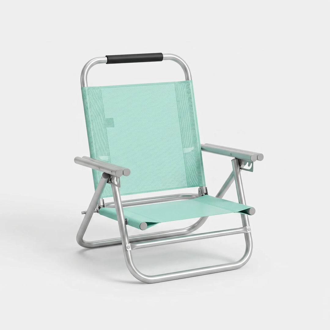 Lightweight, portable beach chair for camping & travel. Adjustable folding design for easy outdoor relaxation.