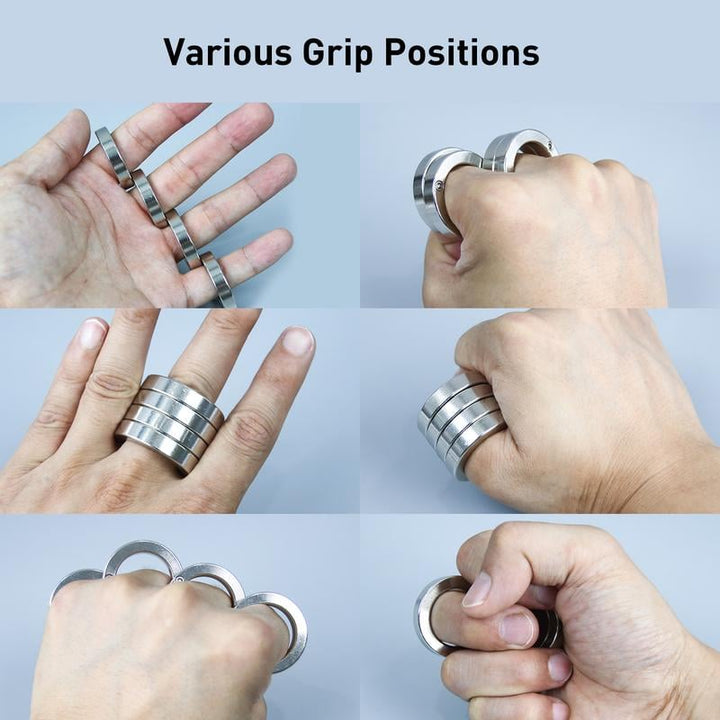 Fidget ring for stress relief, improves focus; unique four-finger folding design, an anxiety tool.