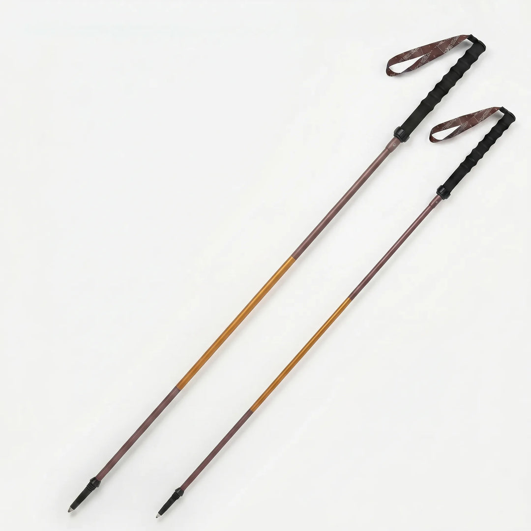 Durable aluminum folding trekking pole with quick lock, ideal for lightweight and reliable support on trails.