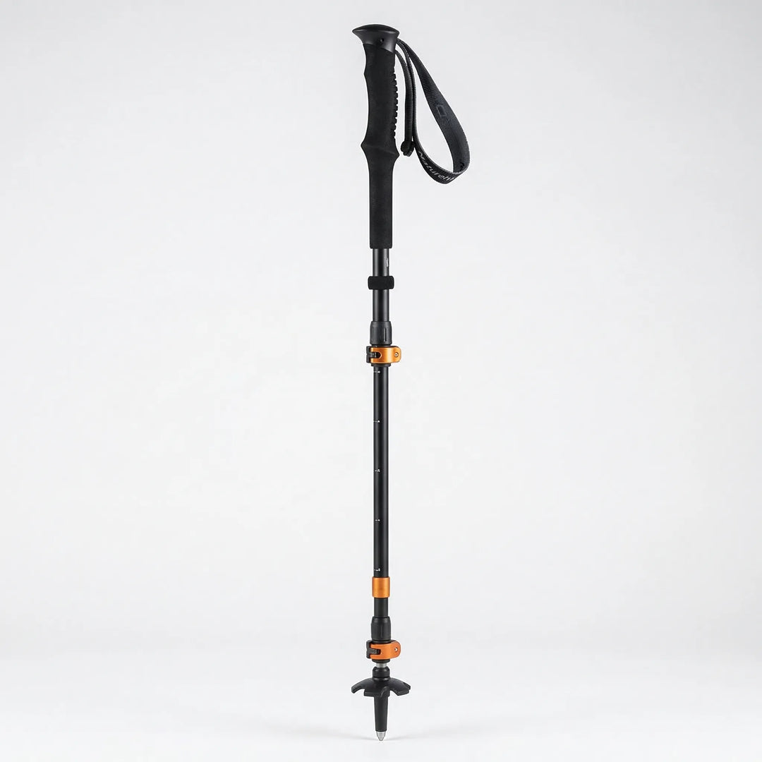 Adjustable unisex trekking pole, lightweight for hiking, walking, and outdoor adventures.