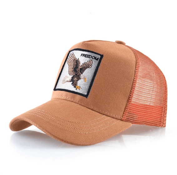 Outdoor unisex baseball cap with a distinctive Freedom Eagle design. Adjustable for a perfect fit.