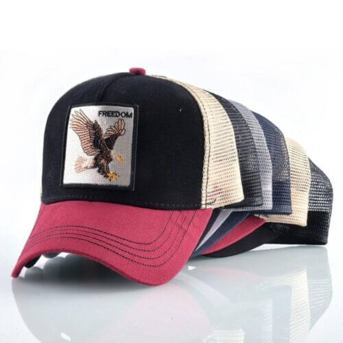 Modern unisex baseball cap, bold Freedom Eagle design. Adjustable for sun protection and casual style.