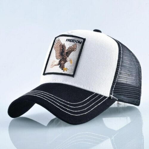 Bold Freedom Eagle baseball cap, unisex design. Offers sun protection, perfect for outdoor casual wear.