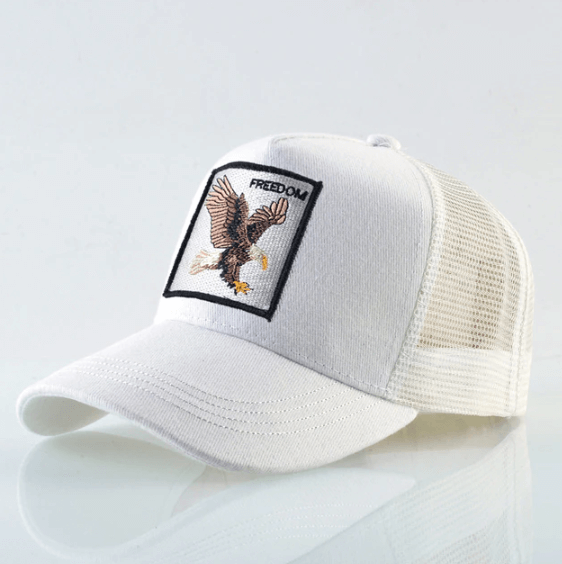 Adjustable unisex baseball cap featuring a striking Freedom Eagle emblem. Ideal for summer headwear.