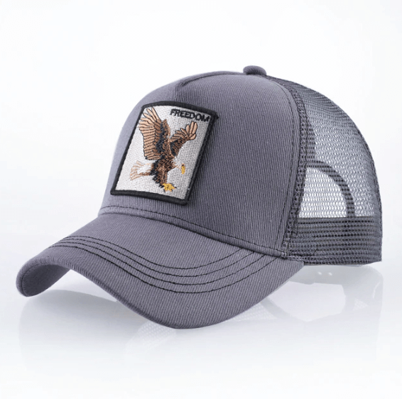Patriotic Freedom Eagle baseball cap, unisex and adjustable. Great for outdoor use, offers sun protection.