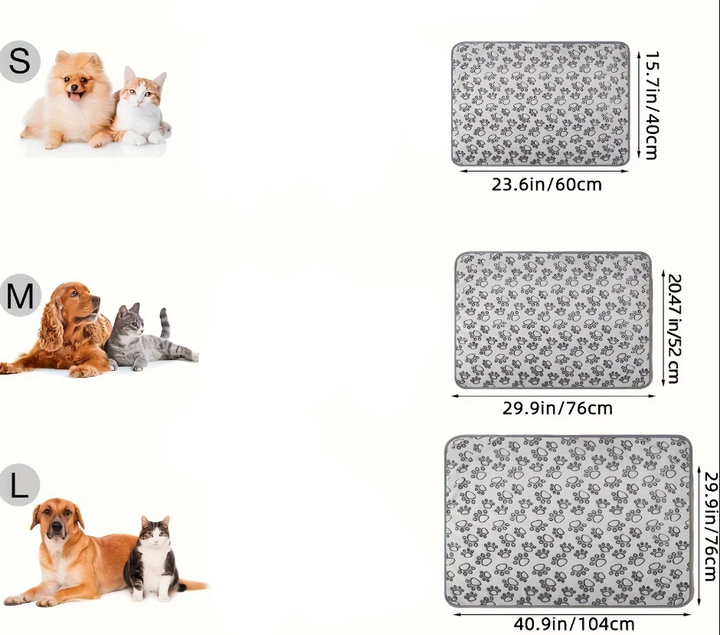 Unisex pet sofa bed blanket, soft paw print, gray, ultimate furniture protection