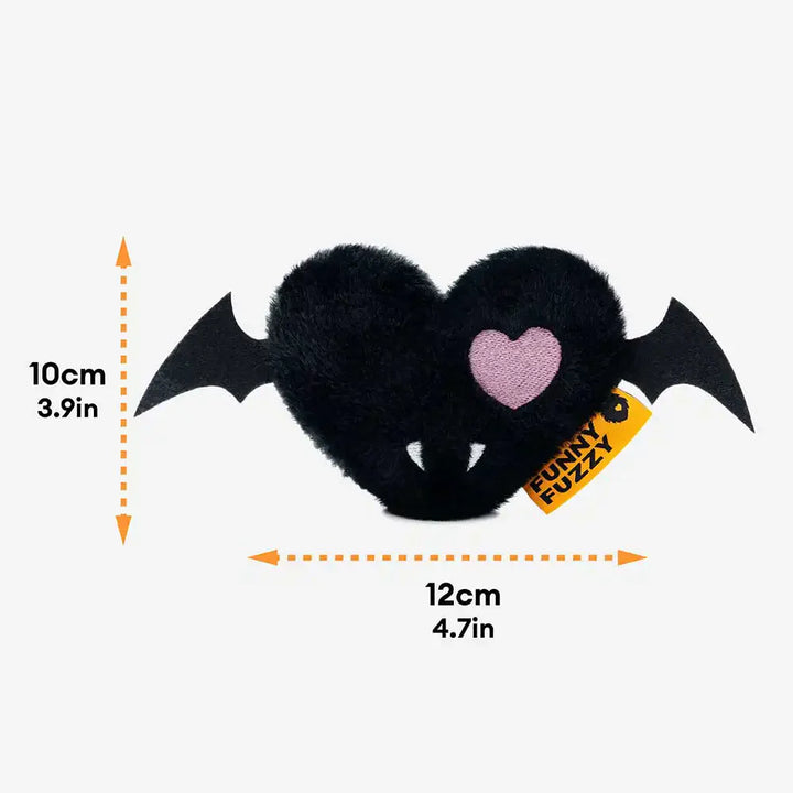 Unisex Halloween Plush Bat Heart Squeaky Dog Toy