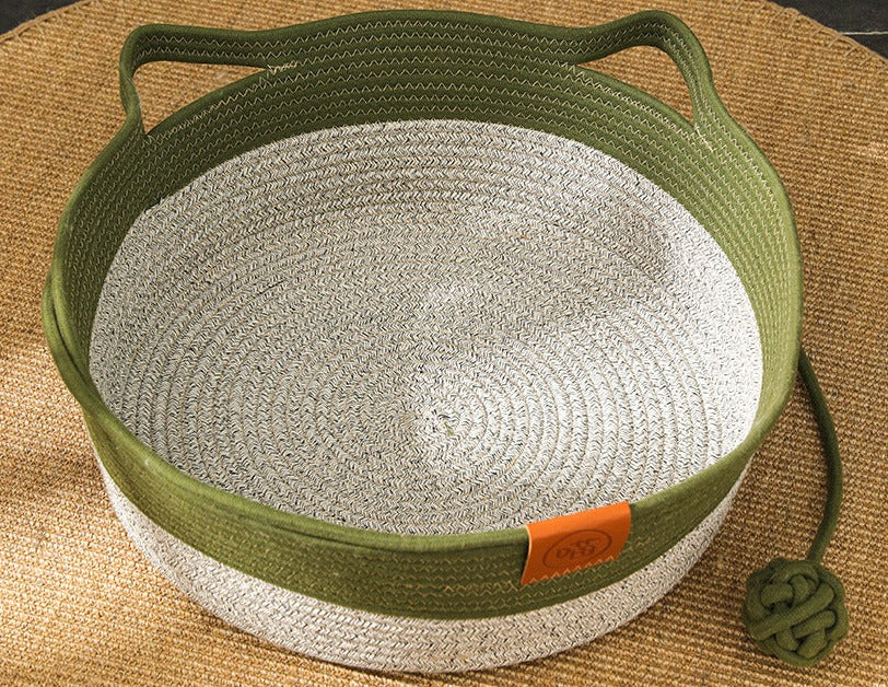 Durable cat bed and scratcher, a modern pet furniture piece for happy cats