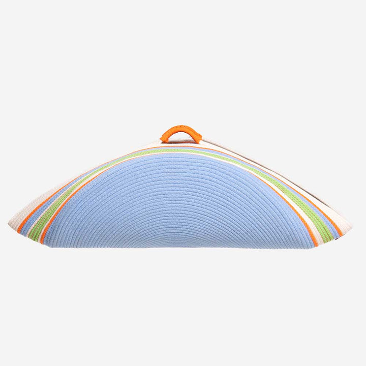 Pet bed for small to medium pets: striped, handwoven, and cozy