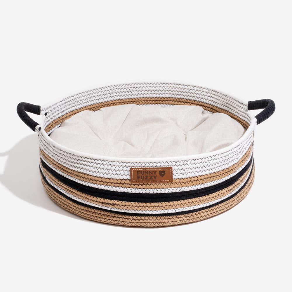 Unisex striped pet bed, a testament to quality handwoven craftsmanship