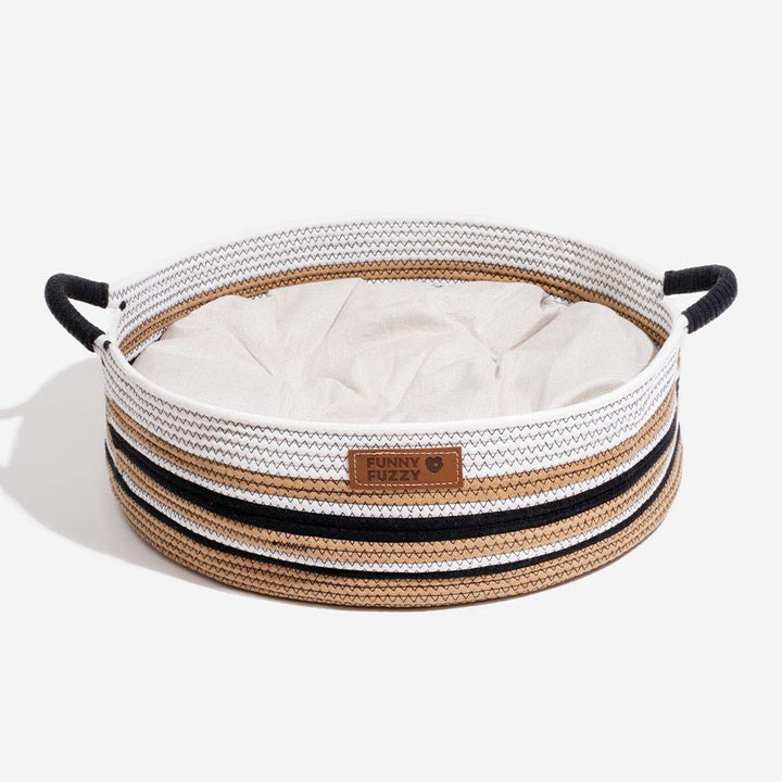 Unisex striped pet bed, a testament to quality handwoven craftsmanship