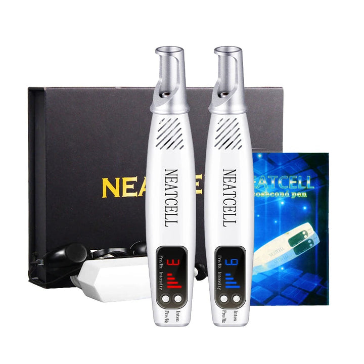 Unisex handheld laser pen for tattoo, mole, & spot removal. Ideal skin care device for home use.