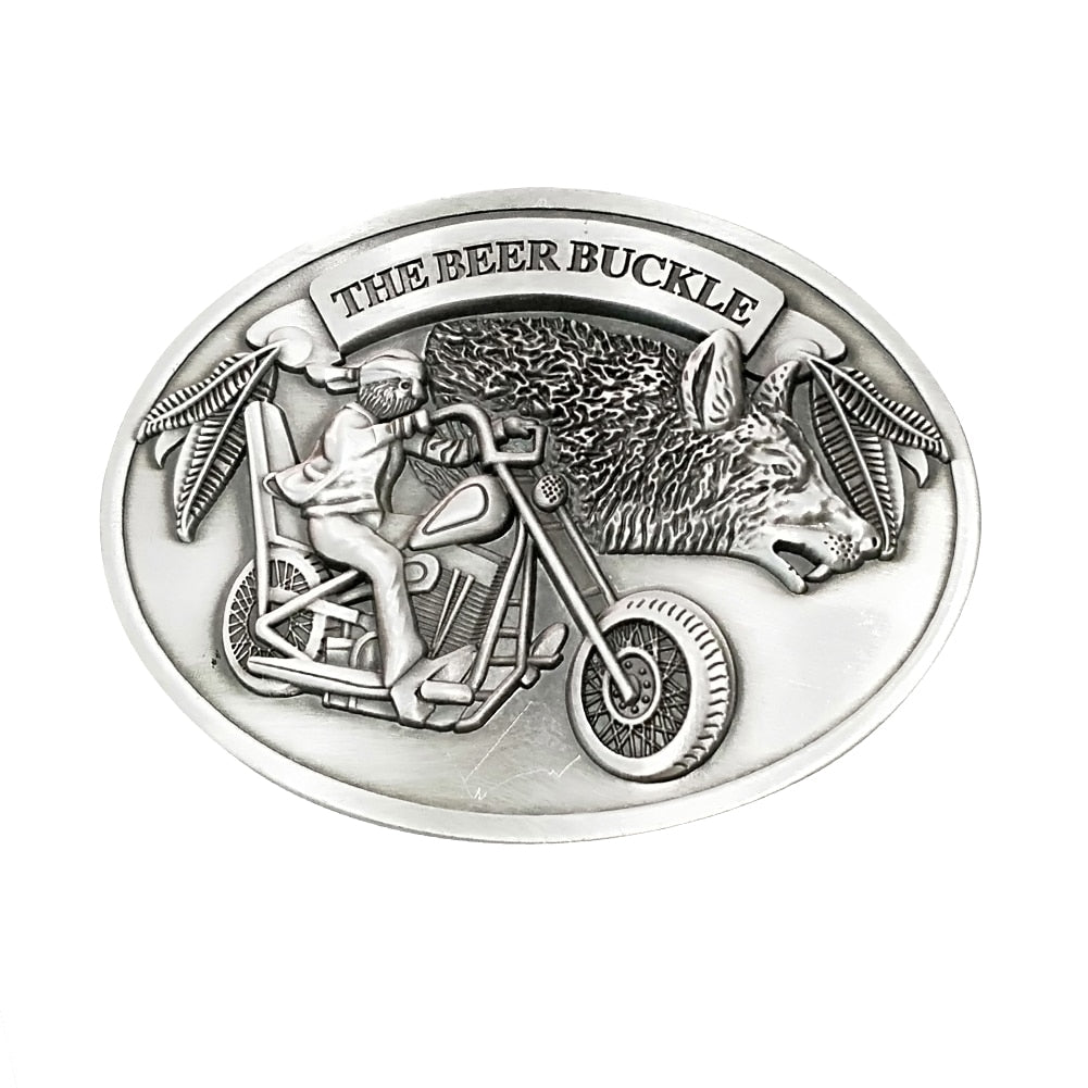 Enjoy hands-free with this unique beer holder belt buckle, a cool gift.