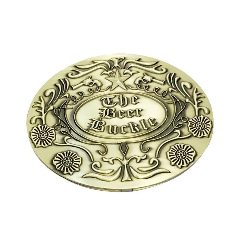 Novelty gift: a convenient hands-free beverage holder belt buckle accessory.