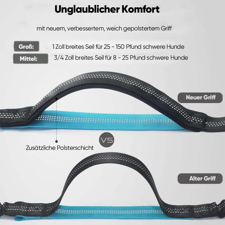 Black hands-free dog leash with built-in fanny pack for pet supplies and essentials
