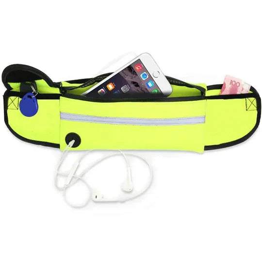 Outdoor gear: Dog running leash with comfortable hip belt for hands-free canine exercise