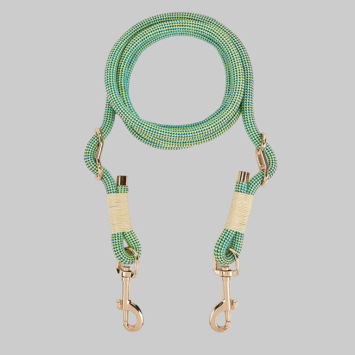 Unisex hands-free dog walking leash with adjustable waist belt and black lead, perfect for outdoor adventures.