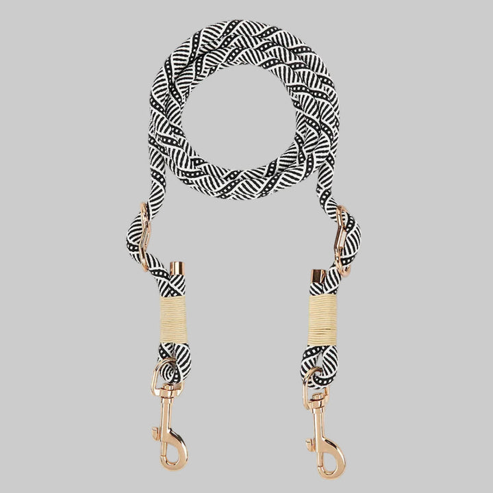 Close-up of durable hands-free dog leash attached to a secure waist belt, ideal pet accessory for active owners.