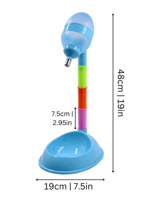 Unisex pet feeder with dual bowls, height adjusted to accommodate various pet sizes for comfort